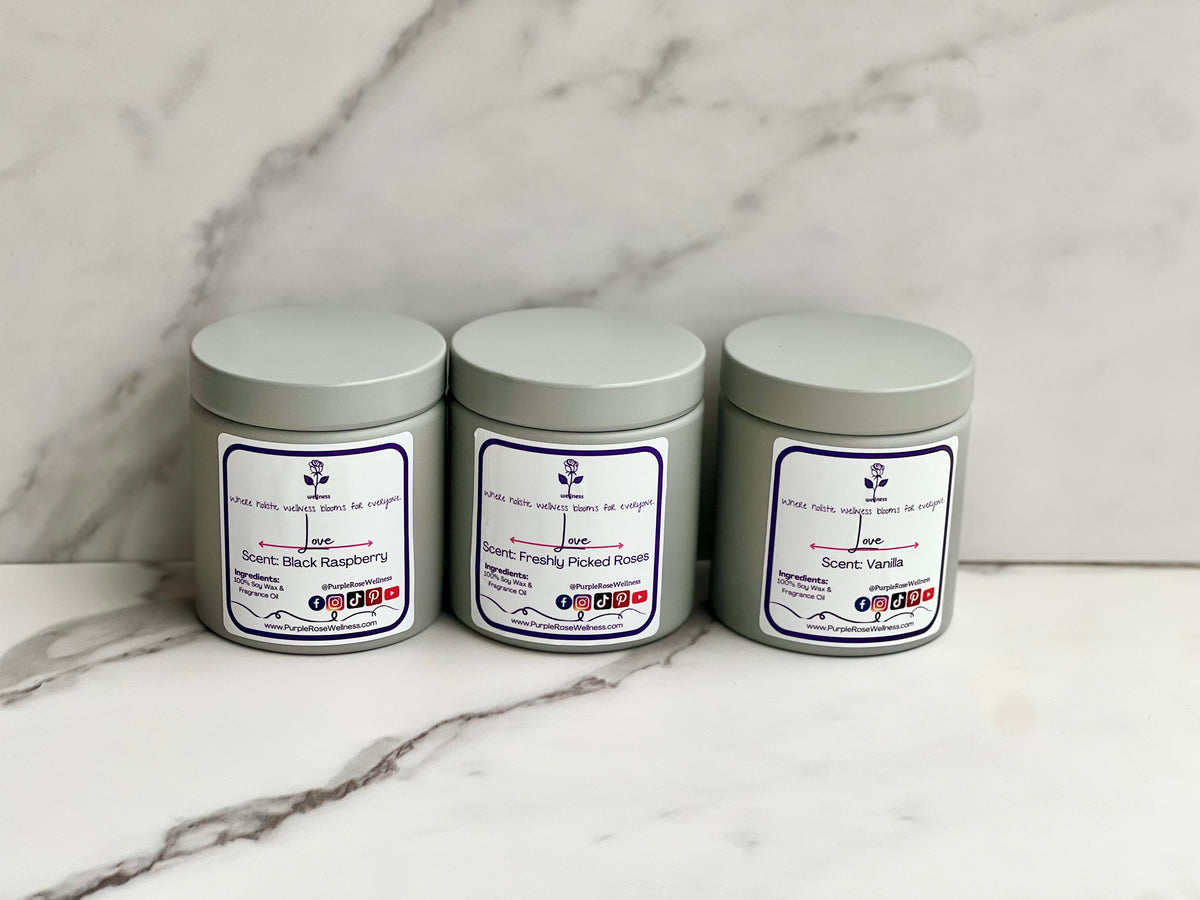"Love" Candle Collection Purple Rose Wellness