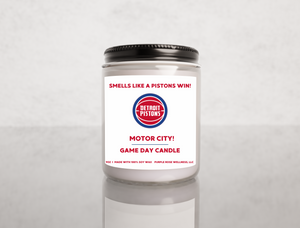 Detroit Pistons NBA Basketball Candle