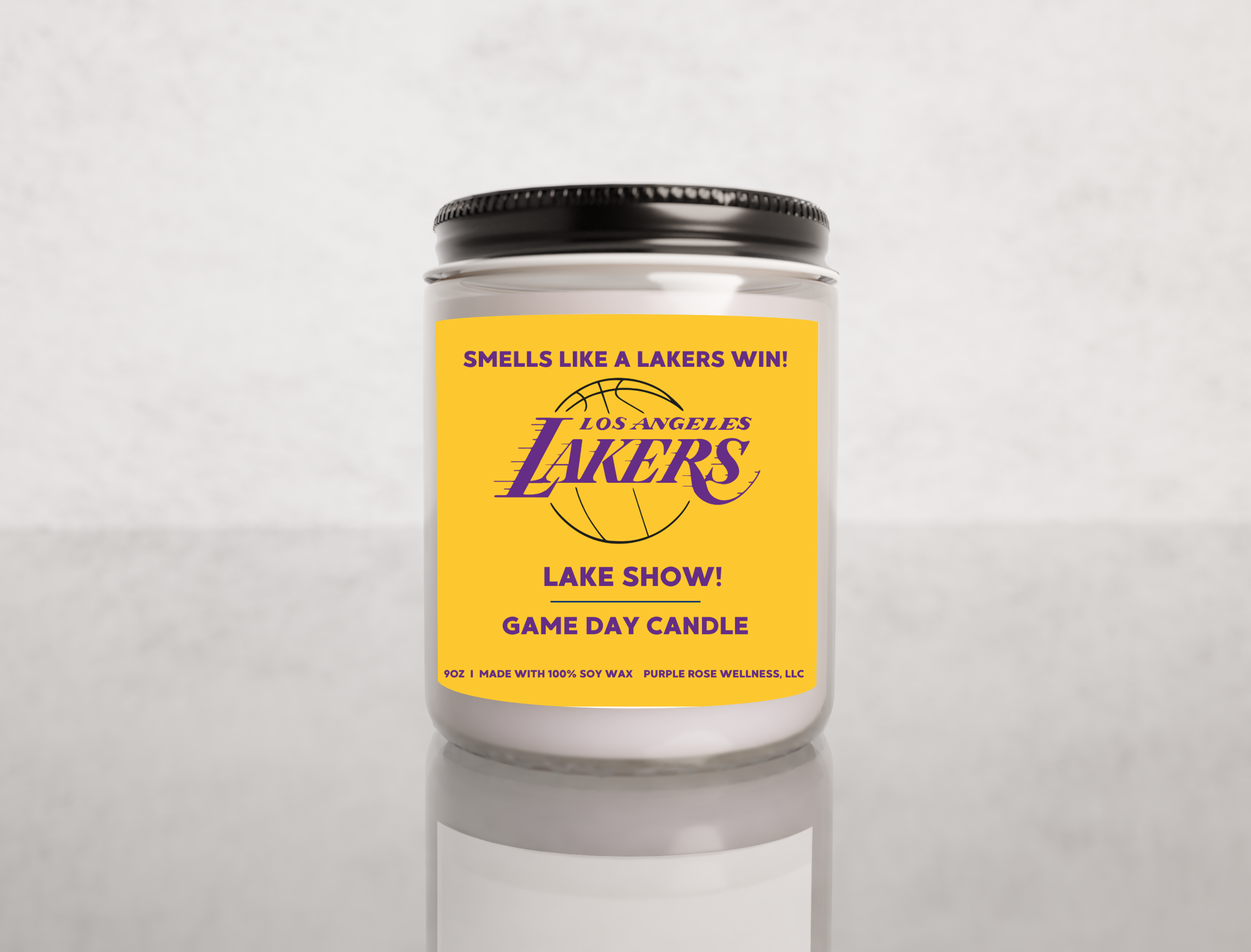 Los Angeles Lakers NBA Basketball Candle