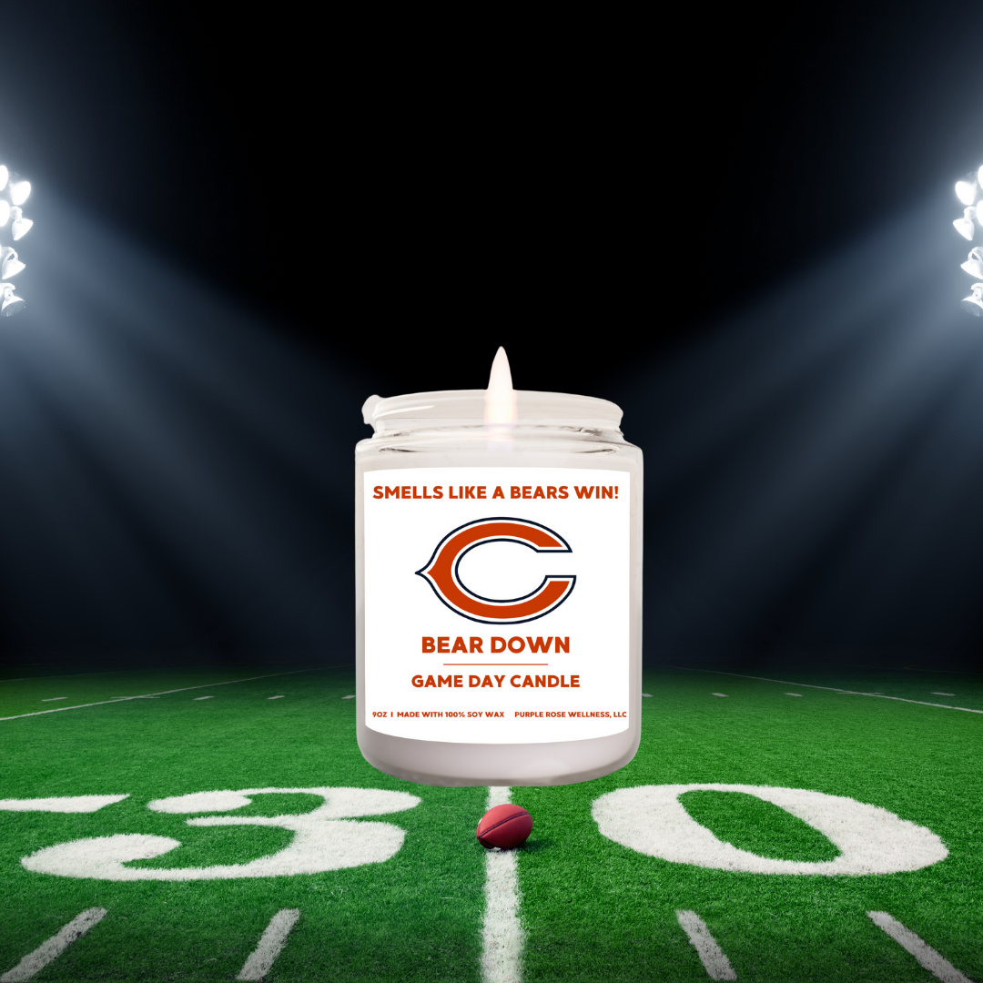 Chicago Bears Football Candle