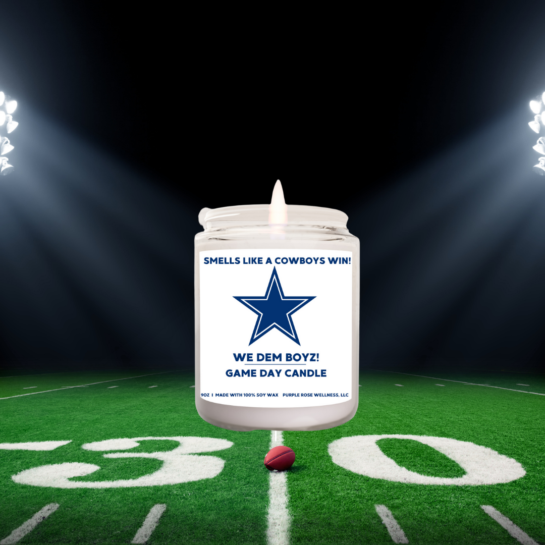 Dallas Cowboys Football Candle