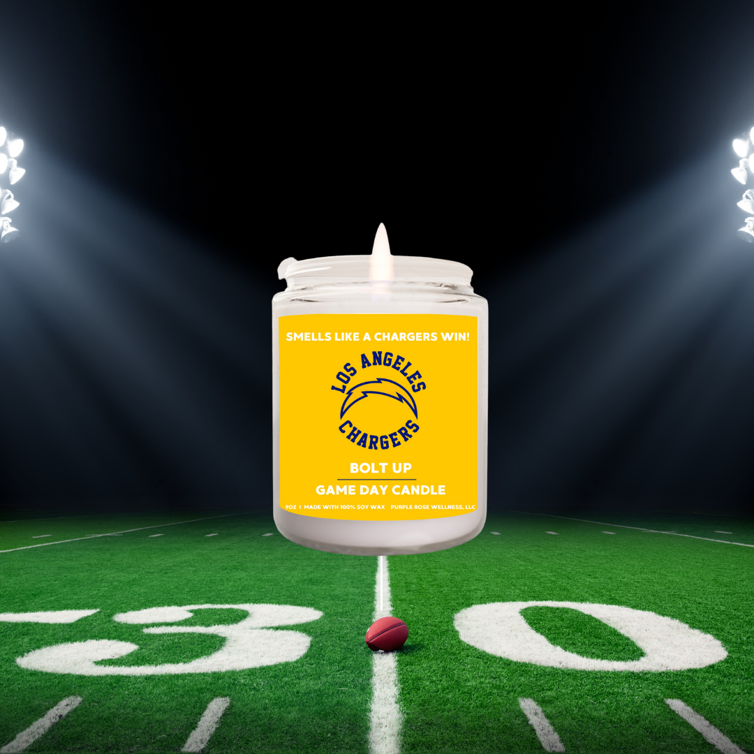 Los Angeles Chargers Football Candle