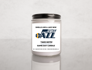 Utah Jazz NBA Basketball Candle