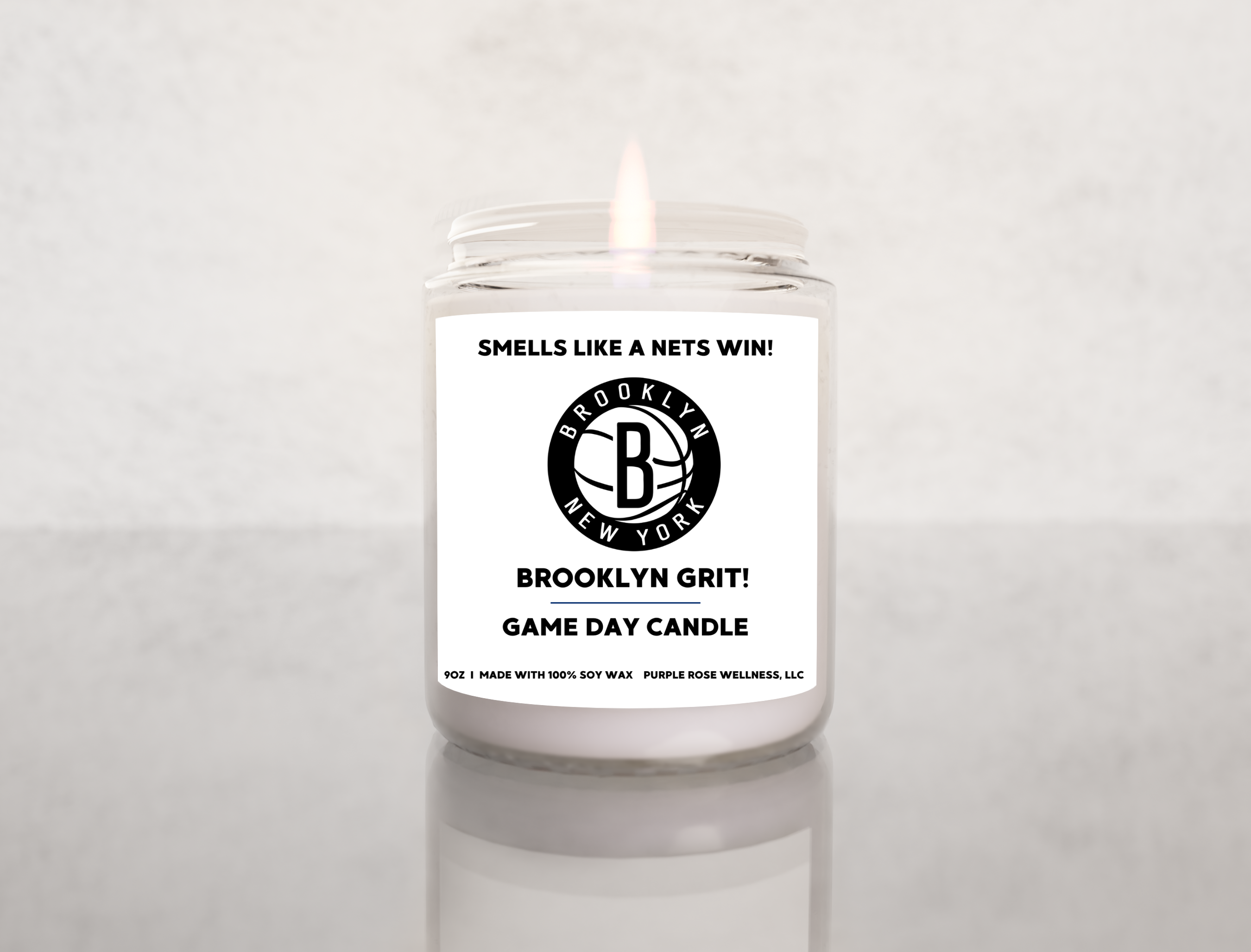 Brooklyn Nets NBA Basketball Candle