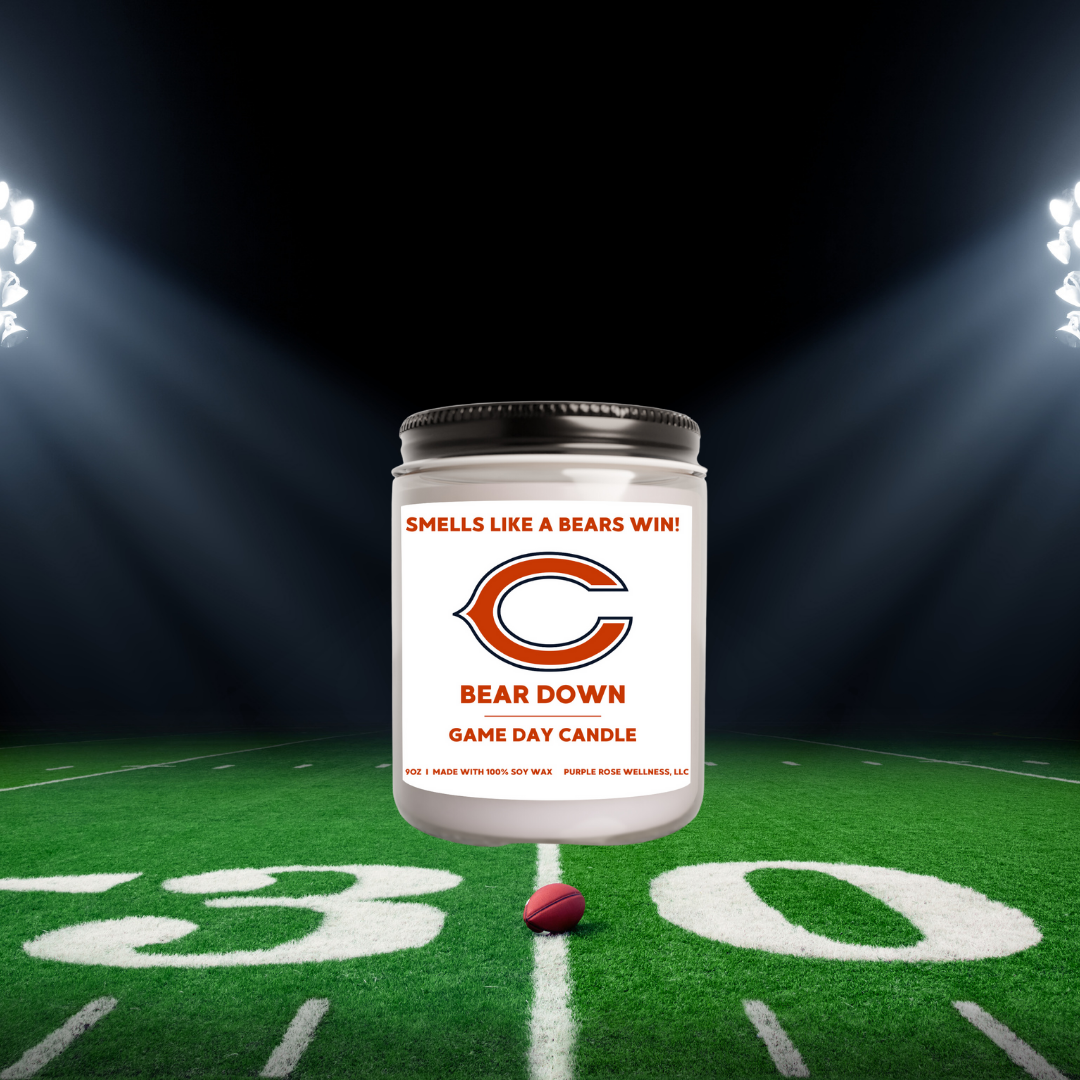 Chicago Bears Football Candle