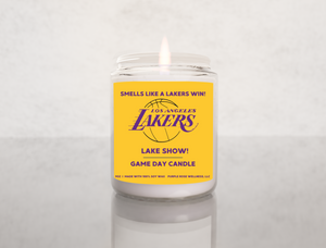 Los Angeles Lakers NBA Basketball Candle