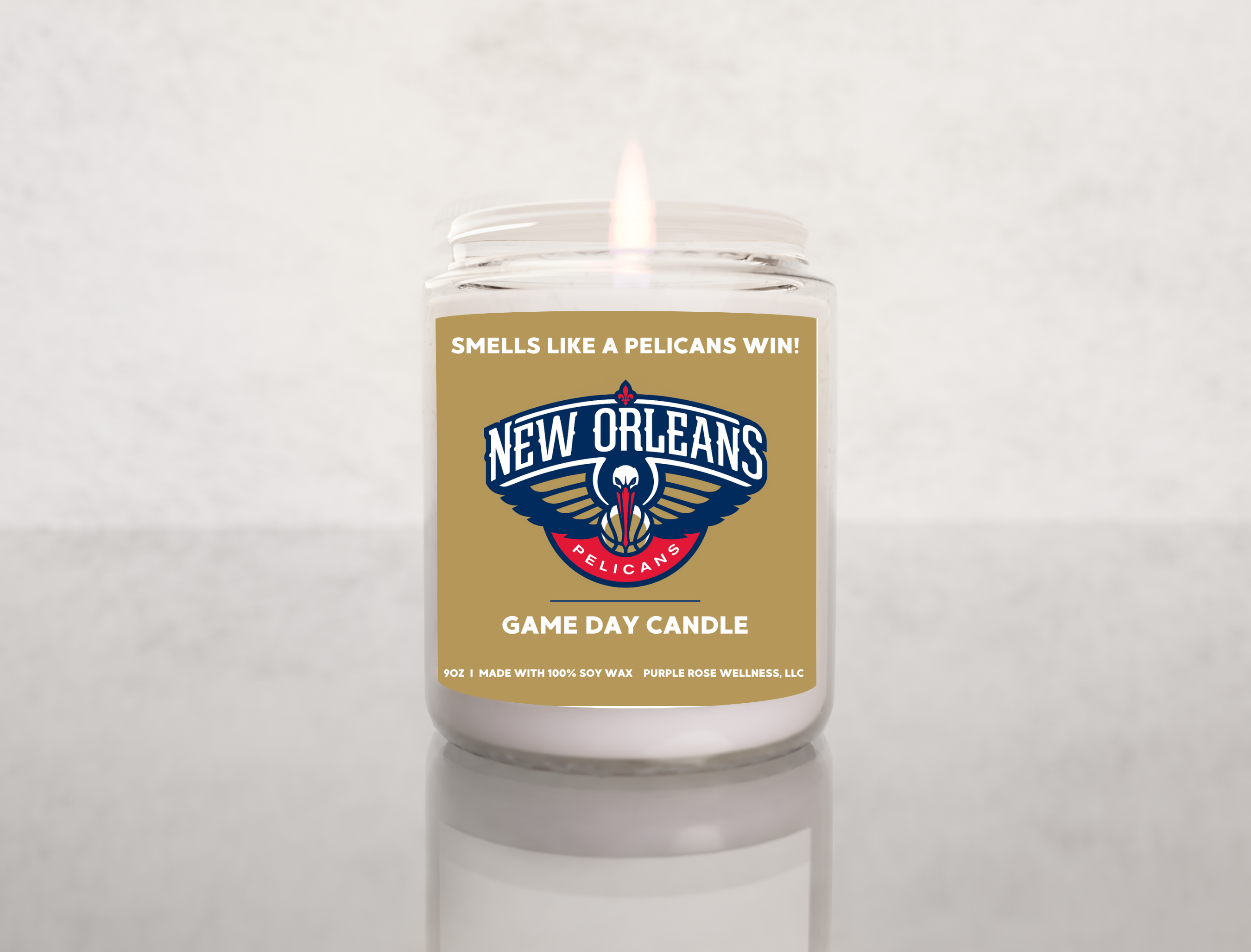 New Orleans Pelicans NBA Basketball Candle