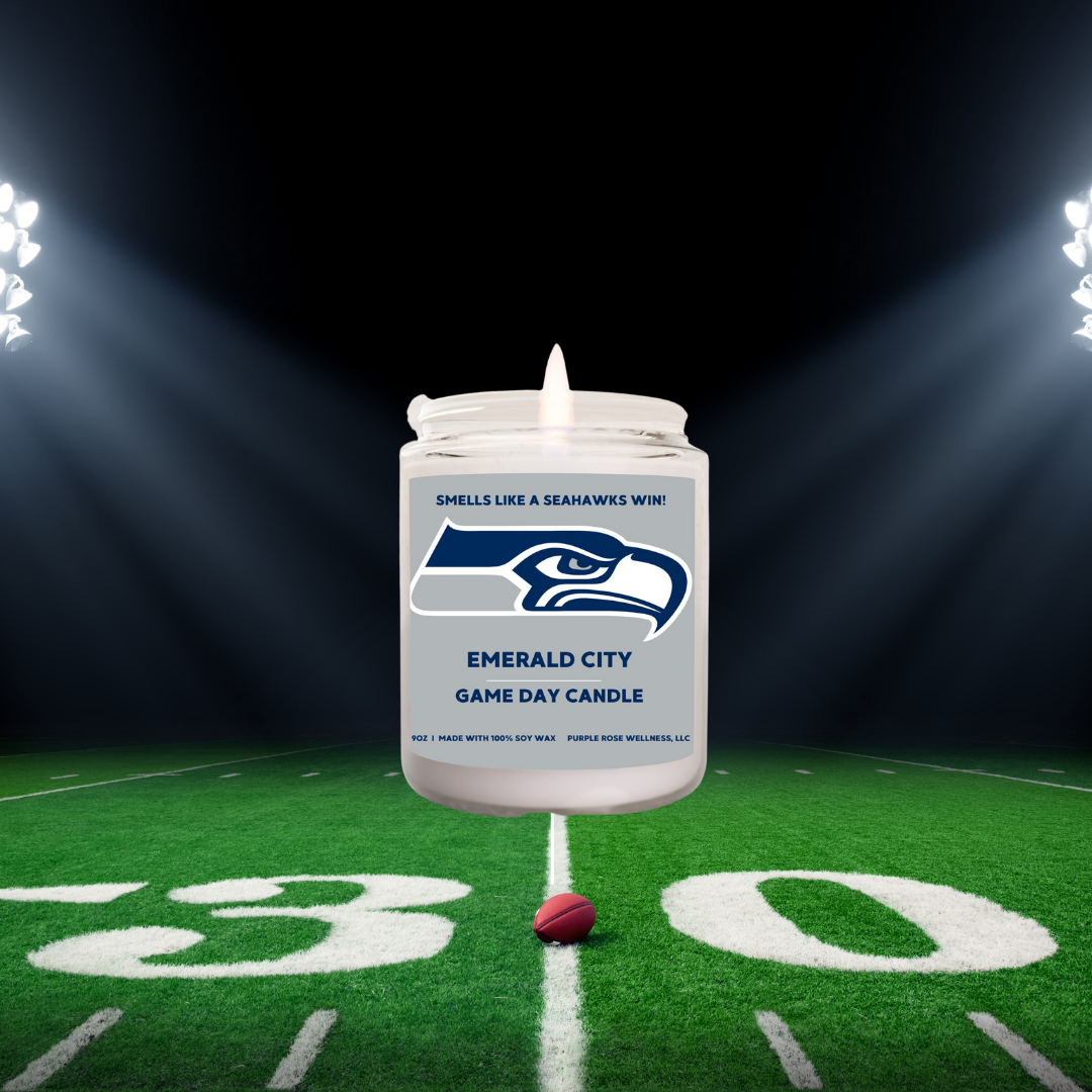 Seattle Seahawks Football Candle