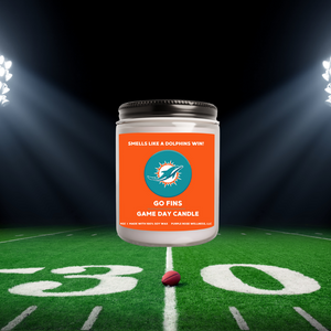 Miami Dolphins Football Candle