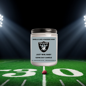 Las Vegas Raiders Football Candle