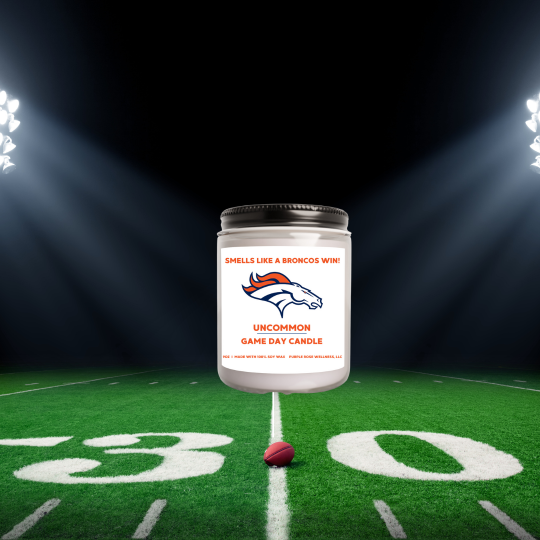 Denver Broncos Football Candle
