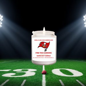 Tampa Bay Buccaneers Football Candle