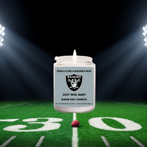 Las Vegas Raiders Football Candle