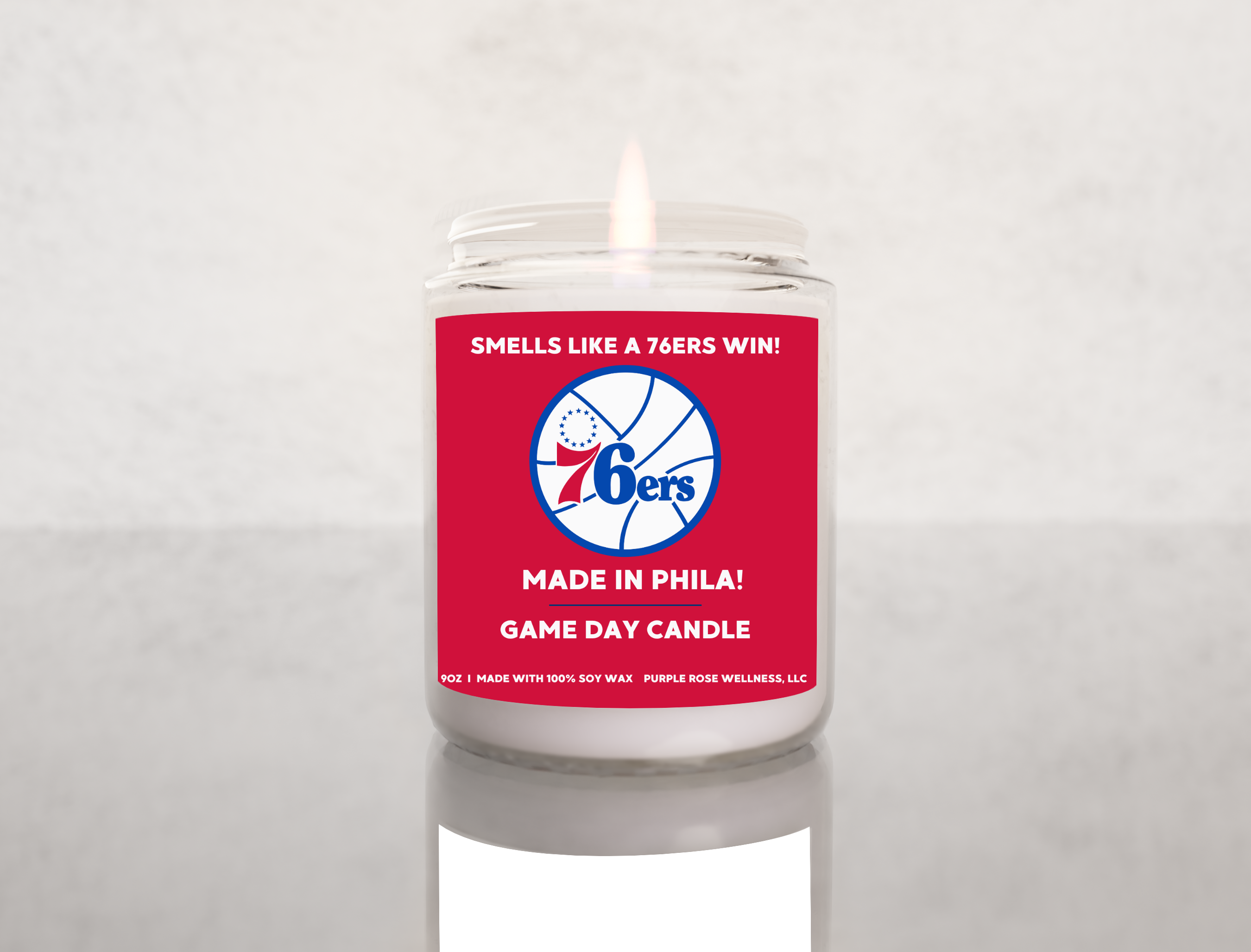 Philadelphia 76ers NBA Basketball Candle