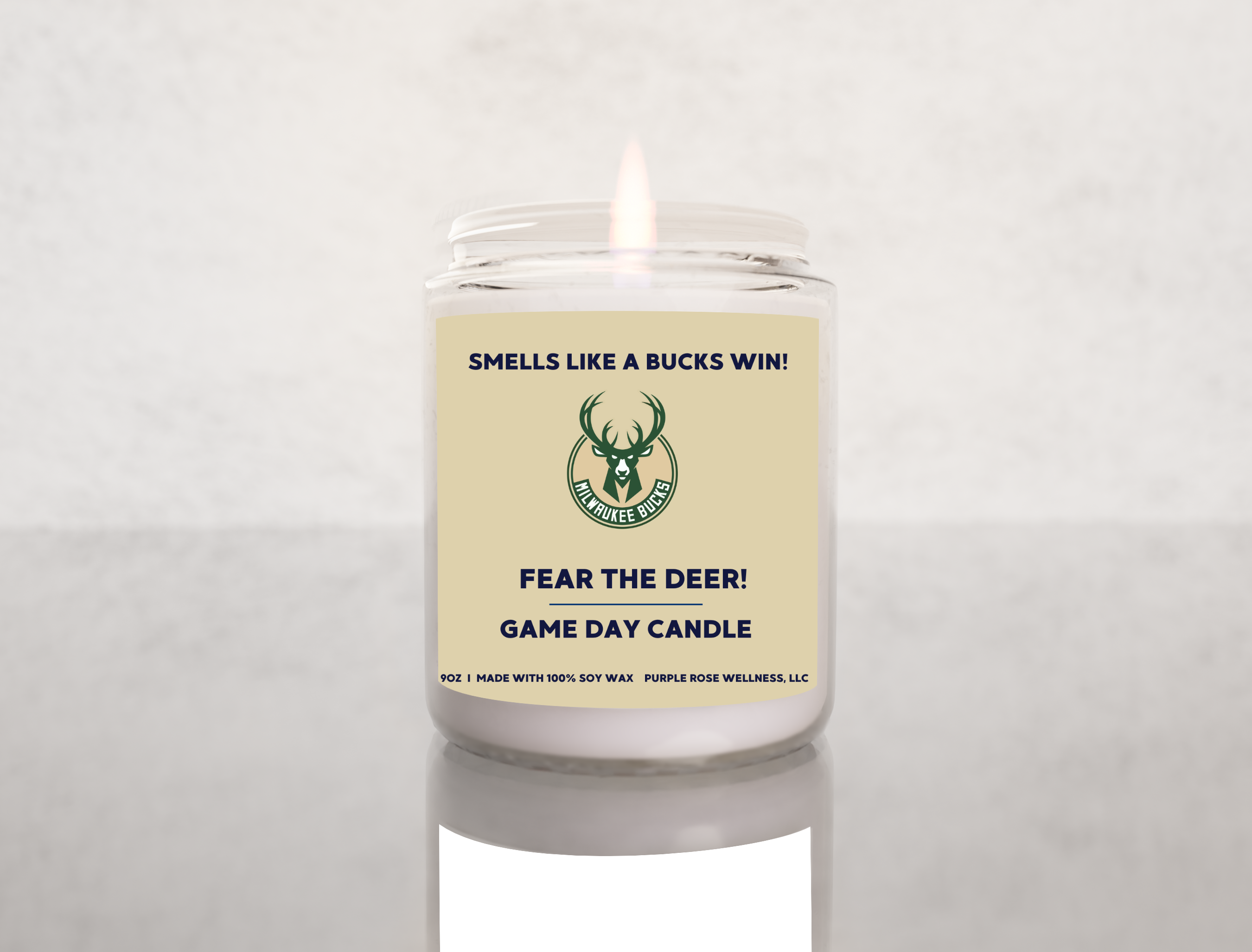 Milwaukee Bucks NBA Basketball Candle