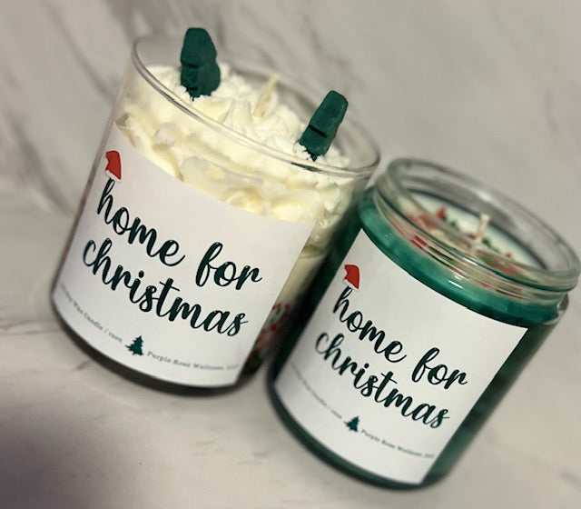 Home for Christmas Winter Holiday Candle Scented Soy Wax Candle