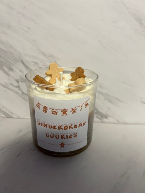 Gingerbread Cookies Winter Holiday Candle Scented Soy Wax Candle