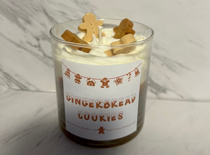 Gingerbread Cookies Winter Holiday Candle Scented Soy Wax Candle