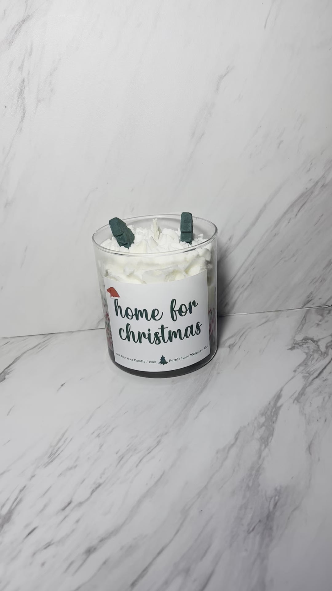 Home for Christmas Winter Holiday Candle Scented Soy Wax Candle